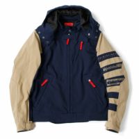 SHINICHIRO ARAKAWA｜H33 n フーディ｜ファブリック｜ネイビー×キャメル