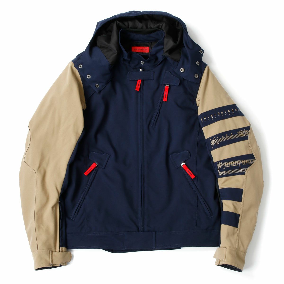 SHINICHIRO ARAKAWA｜H33 n フーディ｜ファブリック｜ネイビー×キャメル