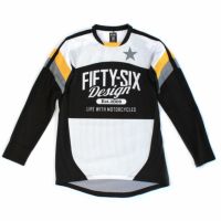 56design｜アクティブ ドライ ジャージー / スター｜MXジャージ｜ホワイト×ブラック