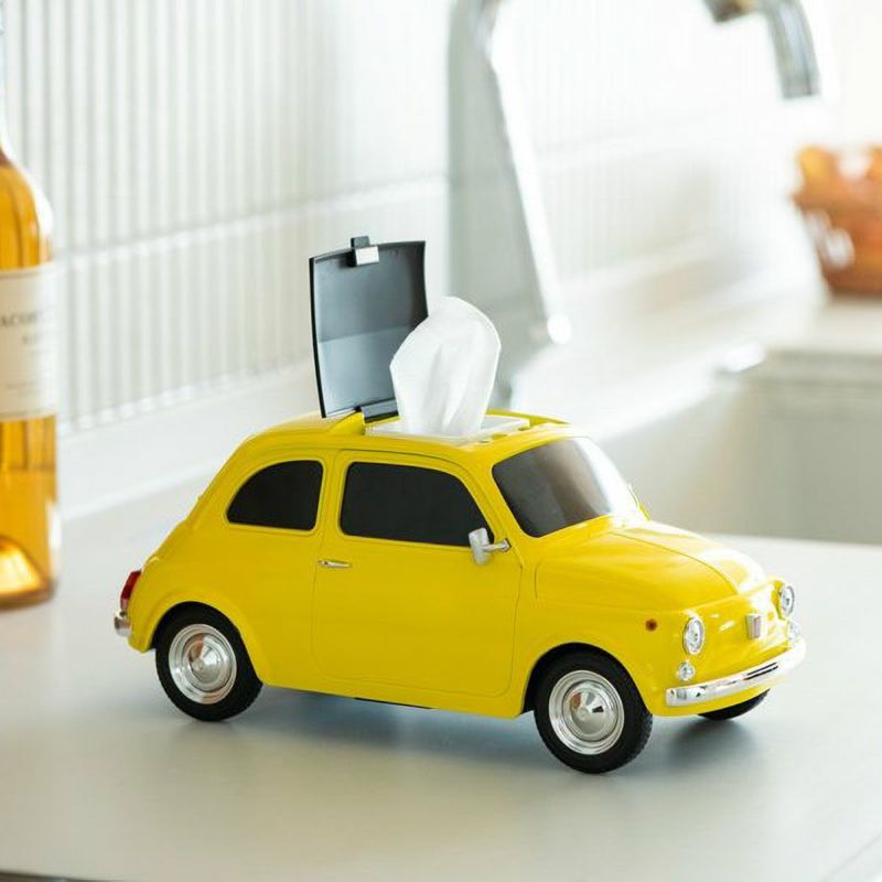 Cassette Car Products｜Fiat 500 Old 2WAYティッシュケース｜その他雑貨｜イエロー