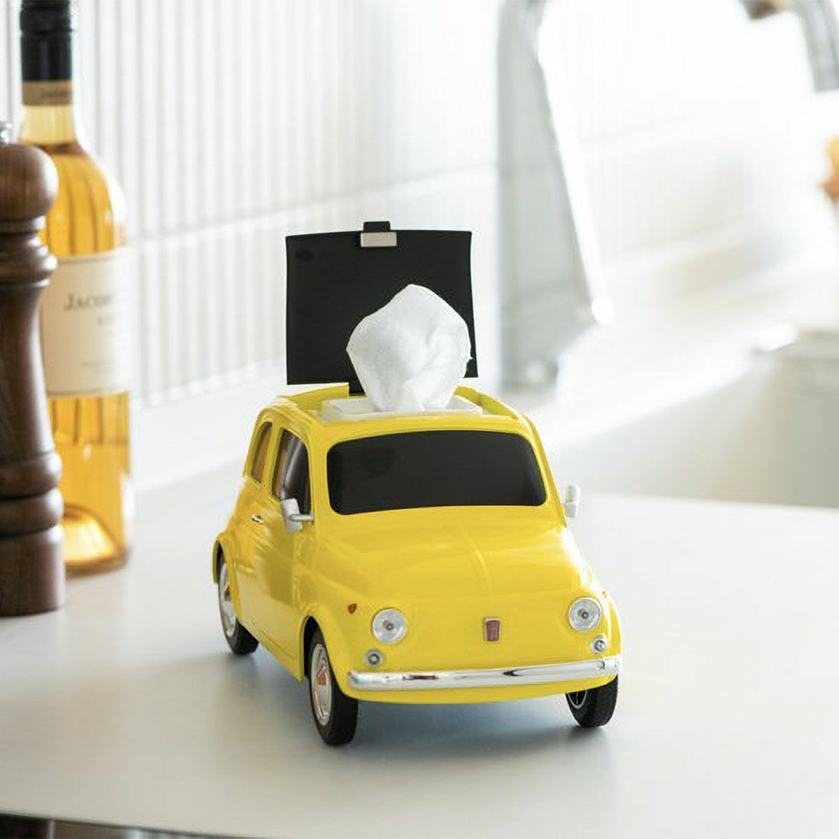 Cassette Car Products｜Fiat 500 Old 2WAYティッシュケース｜その他雑｜イエロー