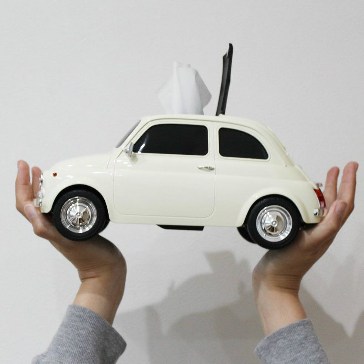 Cassette Car Products｜Fiat 500 Old 2WAYティッシュケース｜その他雑貨｜アイボリー