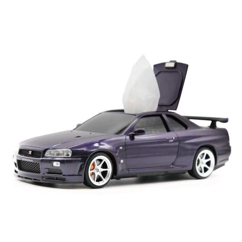 Cassette Car Products｜ウェットティッシュケース 日産スカイライン GT-R (BNR34)｜その他雑貨｜パープル