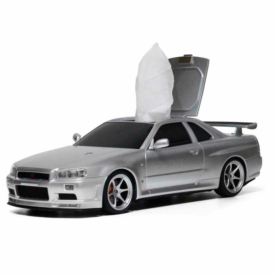 Cassette Car Products｜ウェットティッシュケース 日産スカイライン GT-R (BNR34)｜その他雑貨｜シルバー
