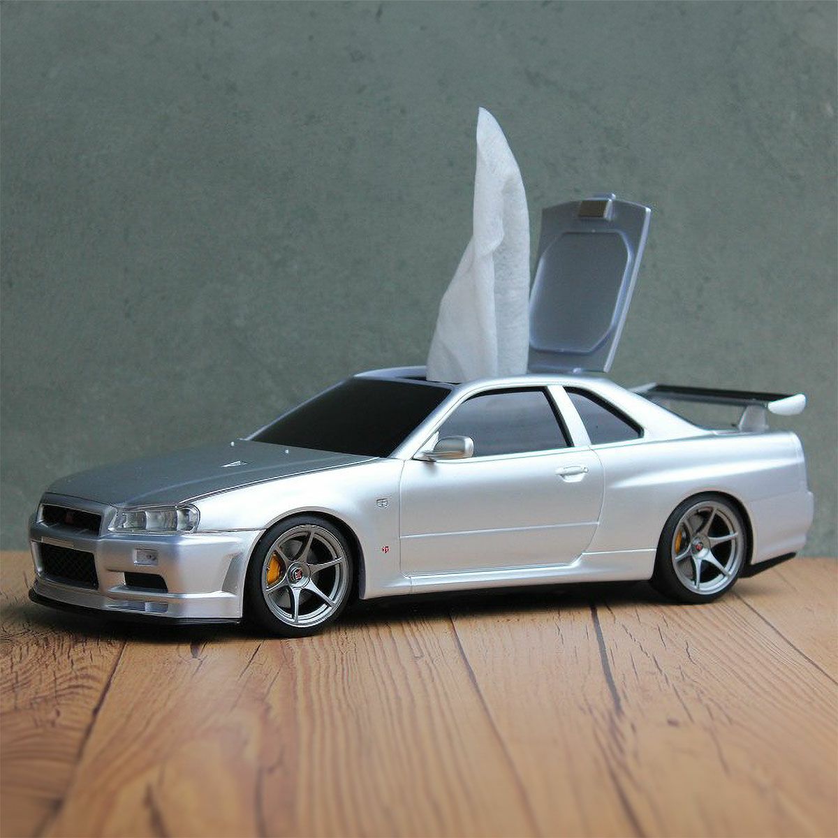 Cassette Car Products｜ウェットティッシュケース 日産スカイライン GT-R (BNR34)｜その他雑貨｜シルバー