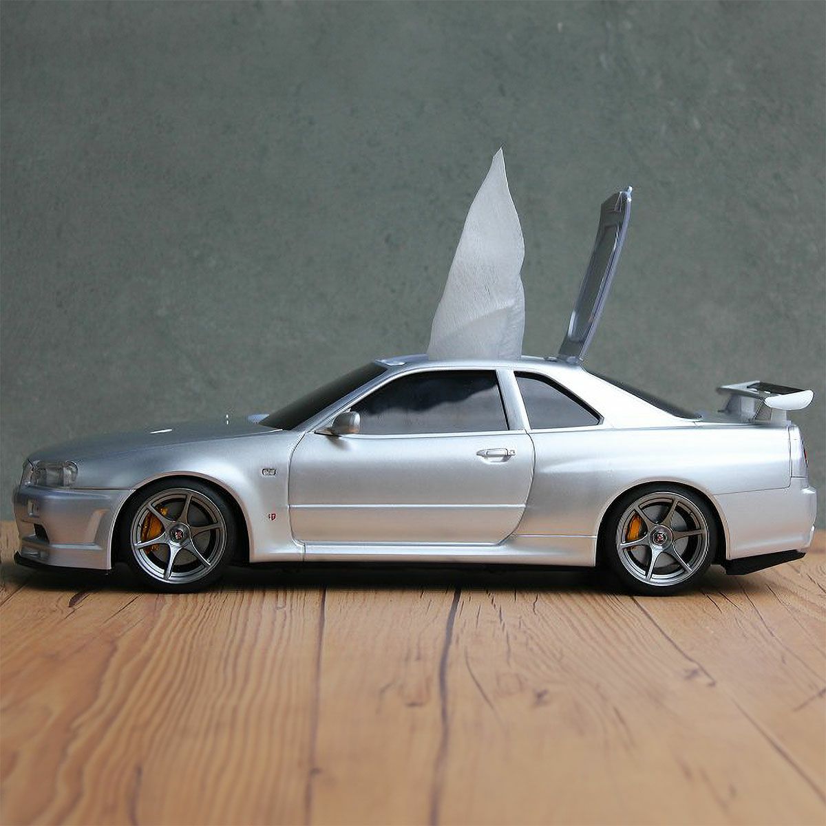 Cassette Car Products｜ウェットティッシュケース 日産スカイライン GT-R (BNR34)｜その他雑貨｜シルバー