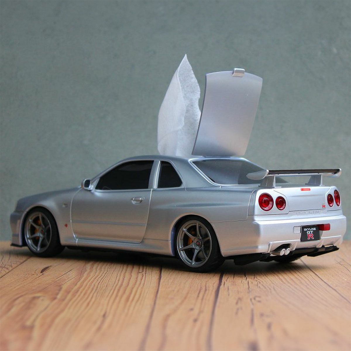 Cassette Car Products｜ウェットティッシュケース 日産スカイライン GT-R (BNR34)｜その他雑貨｜シルバー