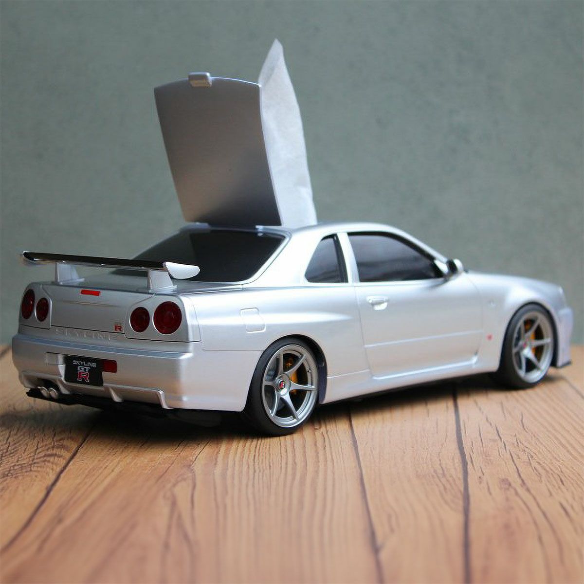 Cassette Car Products｜ウェットティッシュケース 日産スカイライン GT-R (BNR34)｜その他雑貨｜シルバー