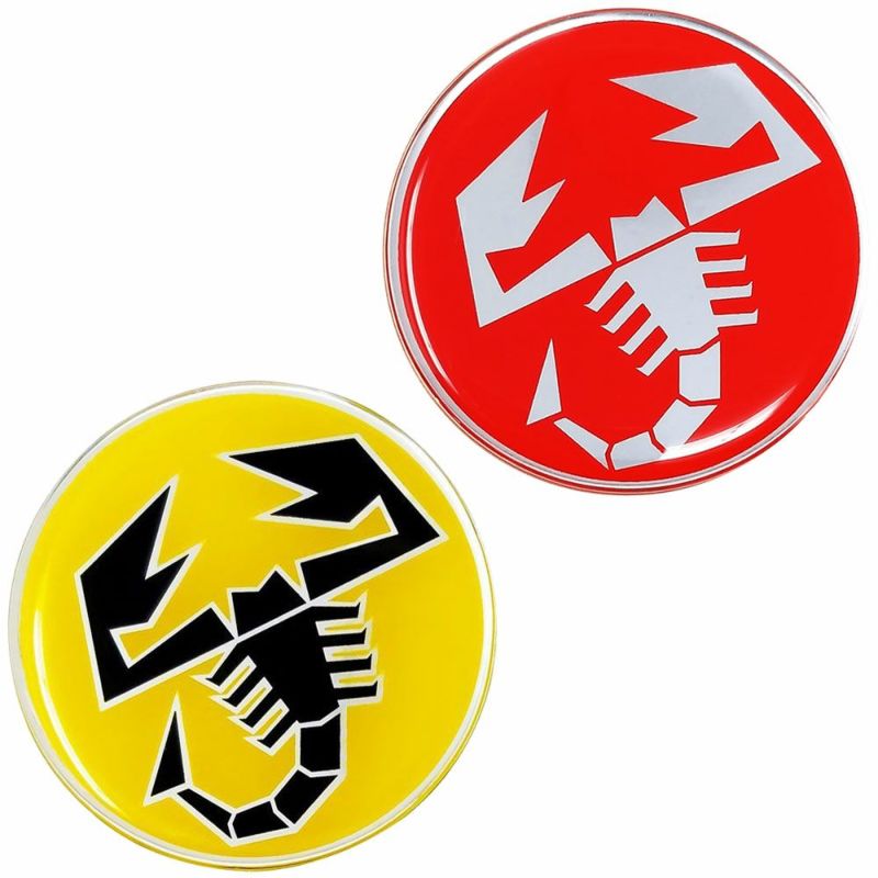 Abarth｜アバルト 3D SCORPIONE 60mm ラウンド ステッカー｜