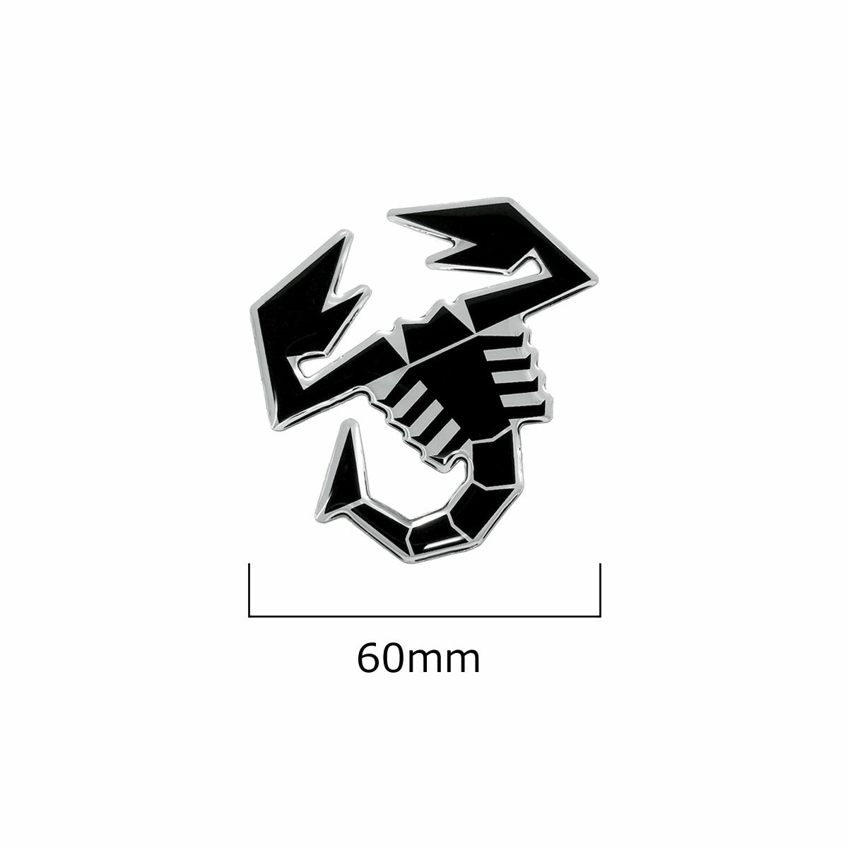 Abarth｜アバルト 3D スコーピオン ステッカー (60mm)｜ブラック