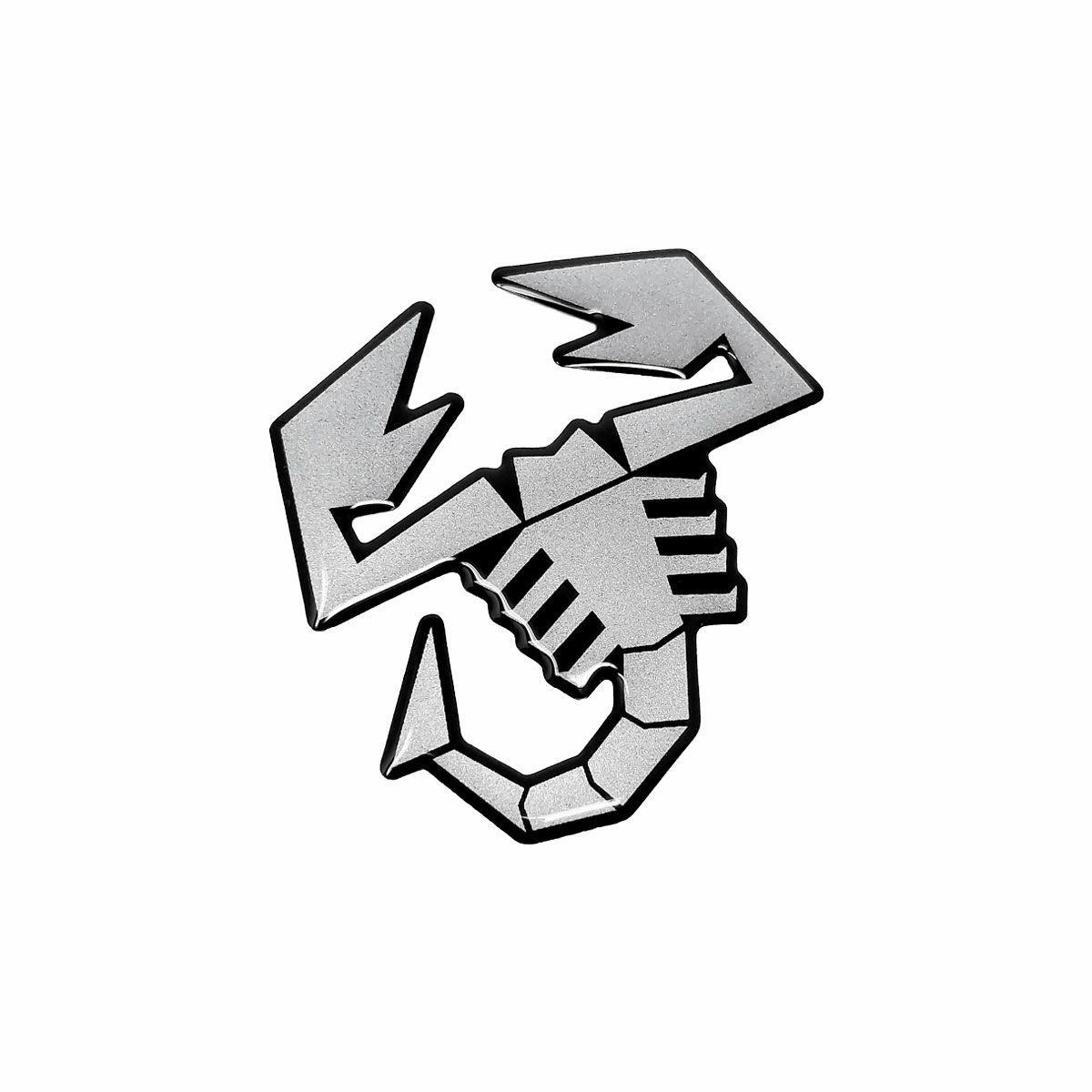 Abarth｜アバルト 3D スコーピオン ステッカー (100mm)｜シルバー