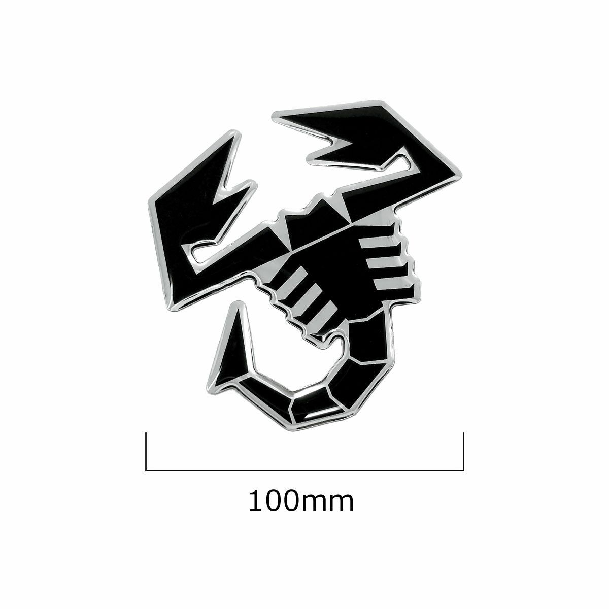 Abarth｜アバルト 3D スコーピオン ステッカー (100mm)｜ブラック