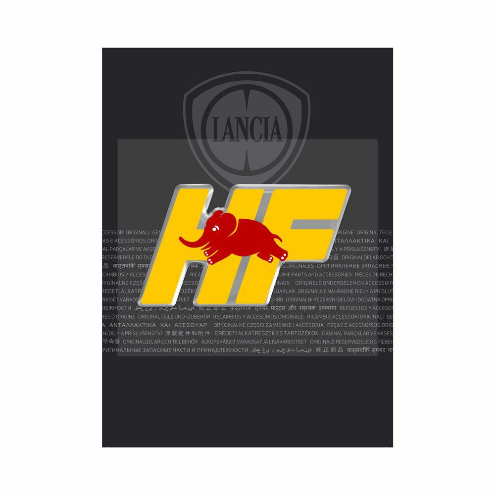 LANCIA｜ランチア HF ロゴ 3D ステッカー (60mm)｜