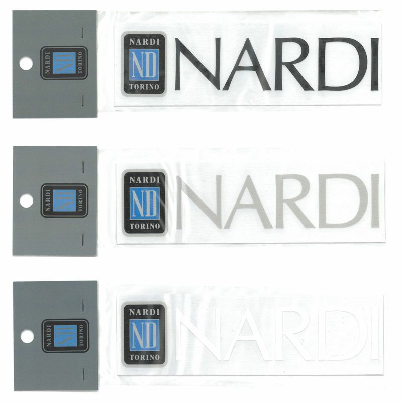 正規品 NARDI ナルディ 00390323 NARDIステッカー グレー 縦40mm/横150mm 1枚入