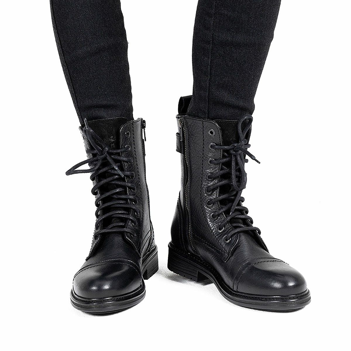 John Doe｜ジャッキー ウーマン ハイヒール ブーツ｜ブーツタイプ｜ブラック｜モデル着用