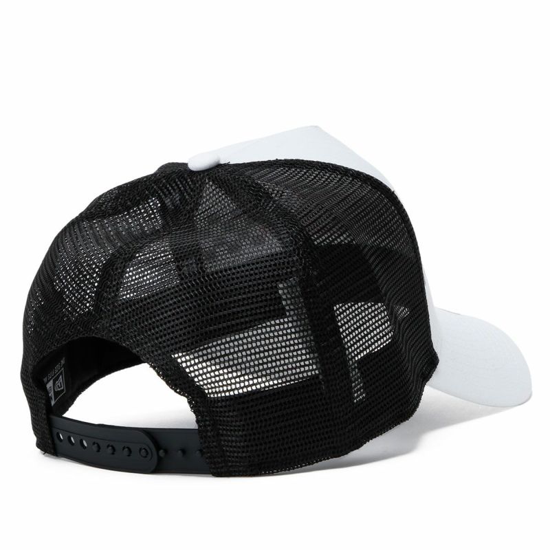 Aprilia｜アプリリア NewEra チェッカー プリント A-Frame トラッカー キャップ｜帽子｜ホワイト×ブラック