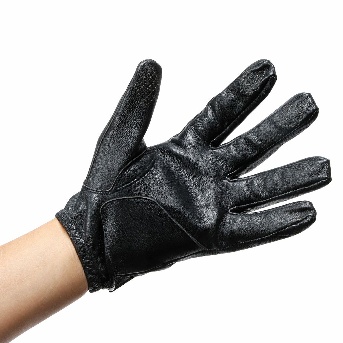 56design｜レザー ライディング グローブ｜3シーズン｜ブラック｜モデル着用