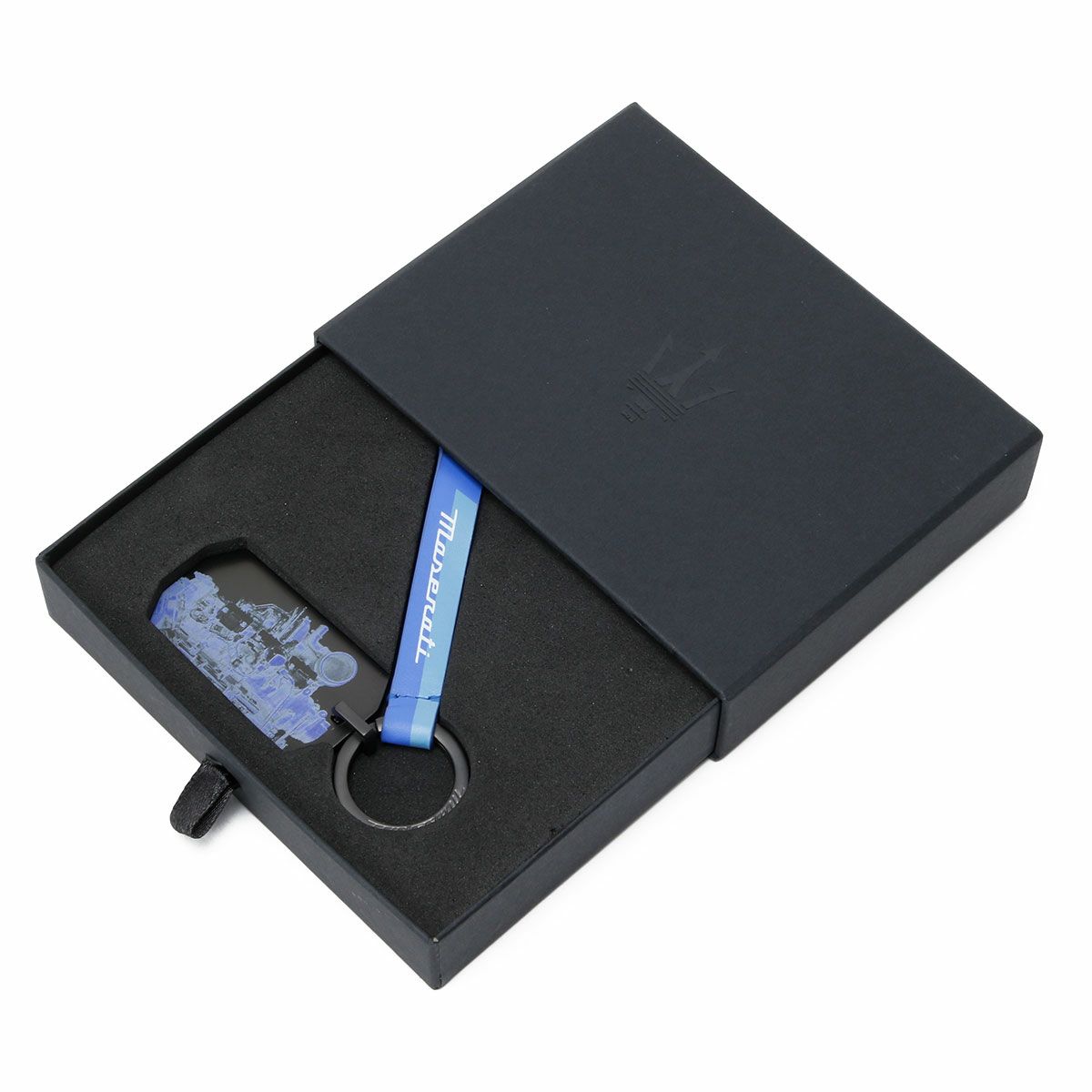 PININFARINA｜ピニンファリーナ × マセラティ ENGINE TAG キーリング｜キーホルダー｜ブルー