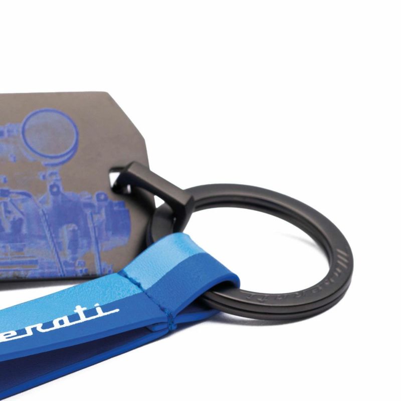 PININFARINA｜ピニンファリーナ × マセラティ ENGINE TAG キーリング｜キーホルダー｜ブルー