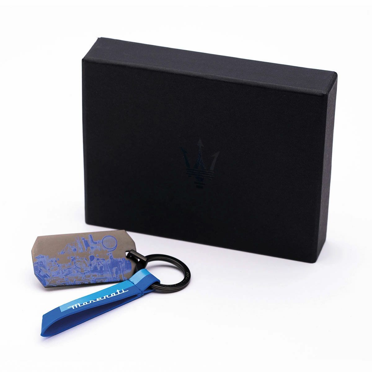 PININFARINA｜ピニンファリーナ × マセラティ ENGINE TAG キーリング｜キーホルダー｜ブルー