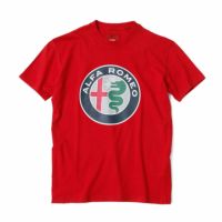 Alfaromeo｜アルファロメオ ロゴ Tシャツ｜レッド