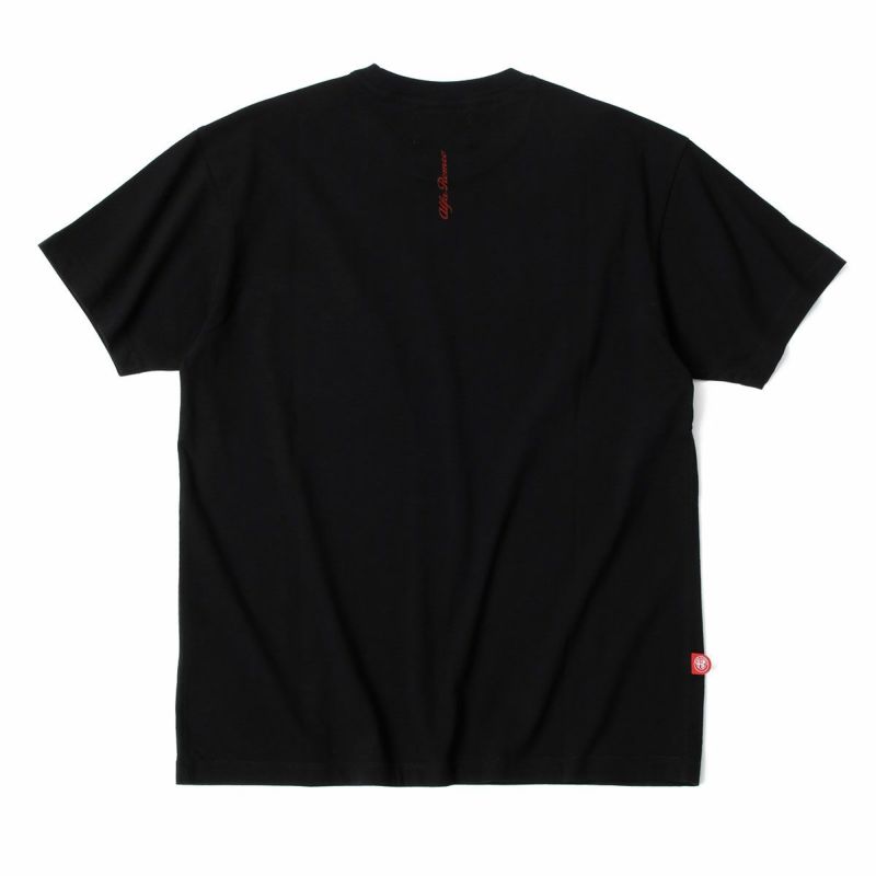 Alfaromeo｜アルファロメオ ポケット Tシャツ｜ブラック×レッド