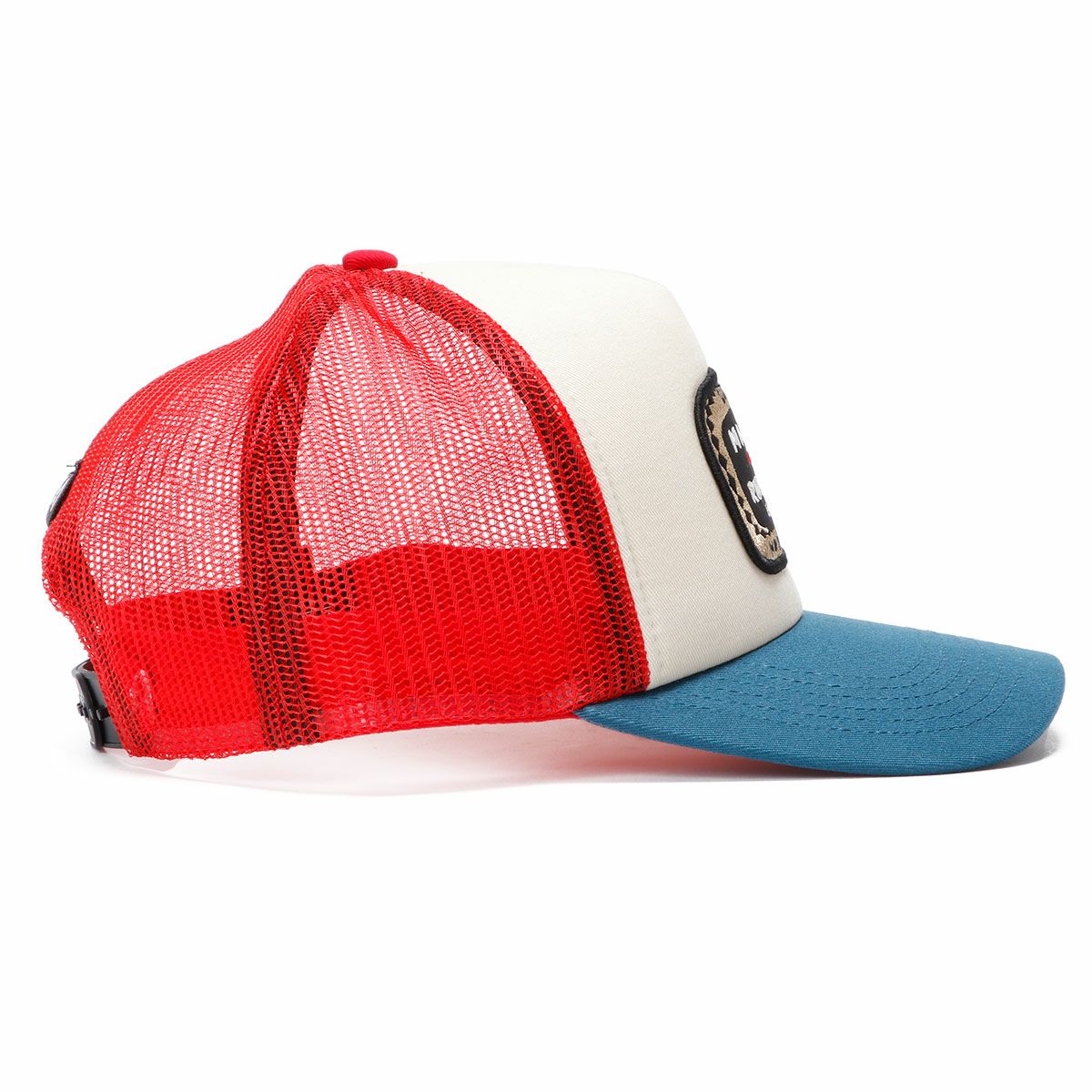 Maria Riding Company｜スネーク トラッカー キャップ｜帽子｜レッド×ブルー×ホワイト