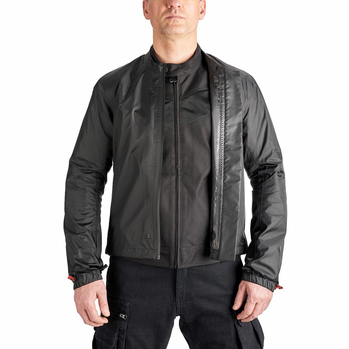 PANDO MOTO｜エア テイト ジャケット｜メッシュ｜ブラック｜モデル着用