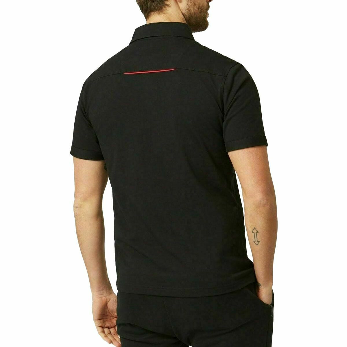 PORSCHE｜ポルシェ FW ポロシャツ｜ブラック｜モデル着用