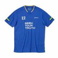 AyrtonSenna｜アイルトン・セナ ストライプ フットボール Tシャツ｜ネイビー