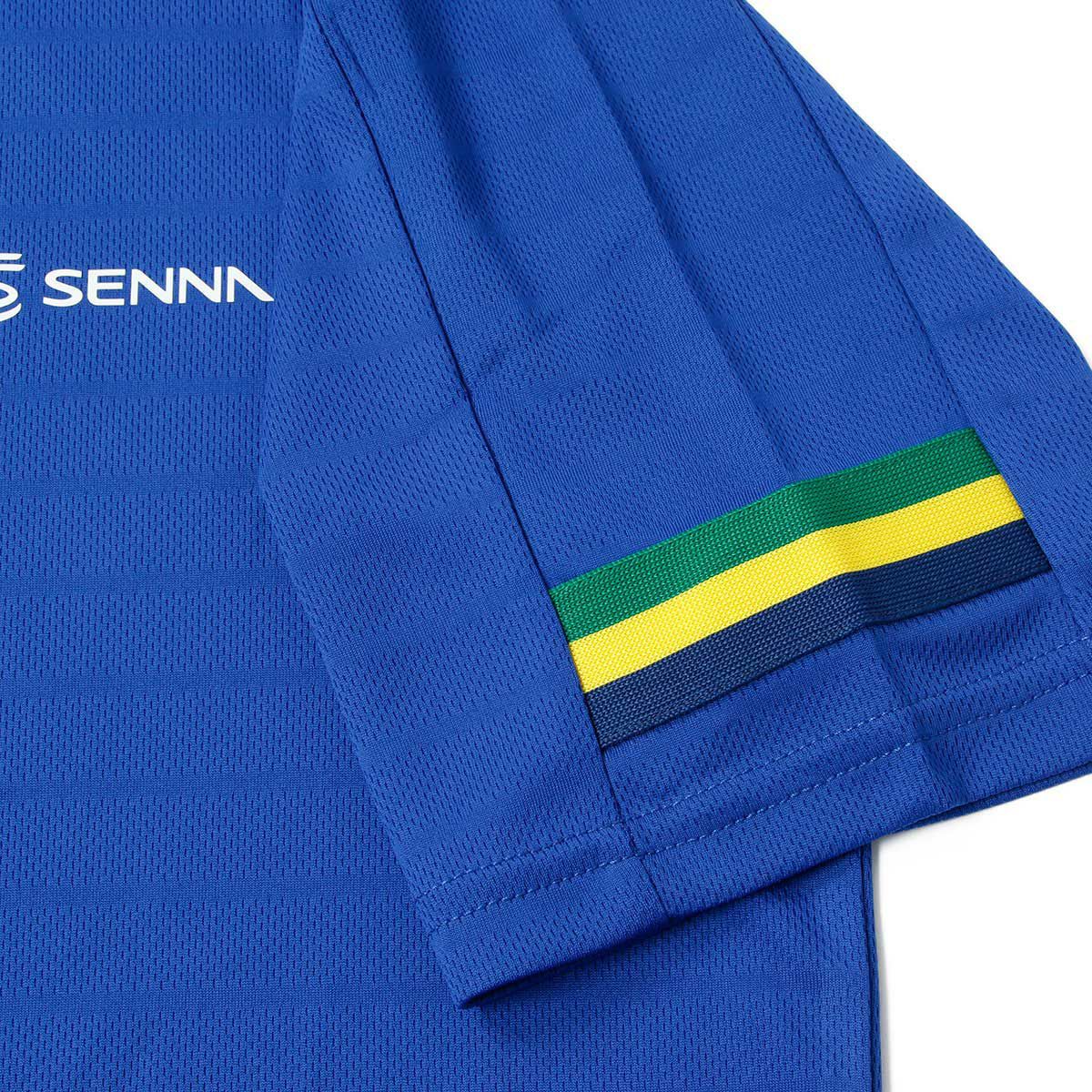 AyrtonSenna｜アイルトン・セナ ストライプ フットボール Tシャツ｜ネイビー