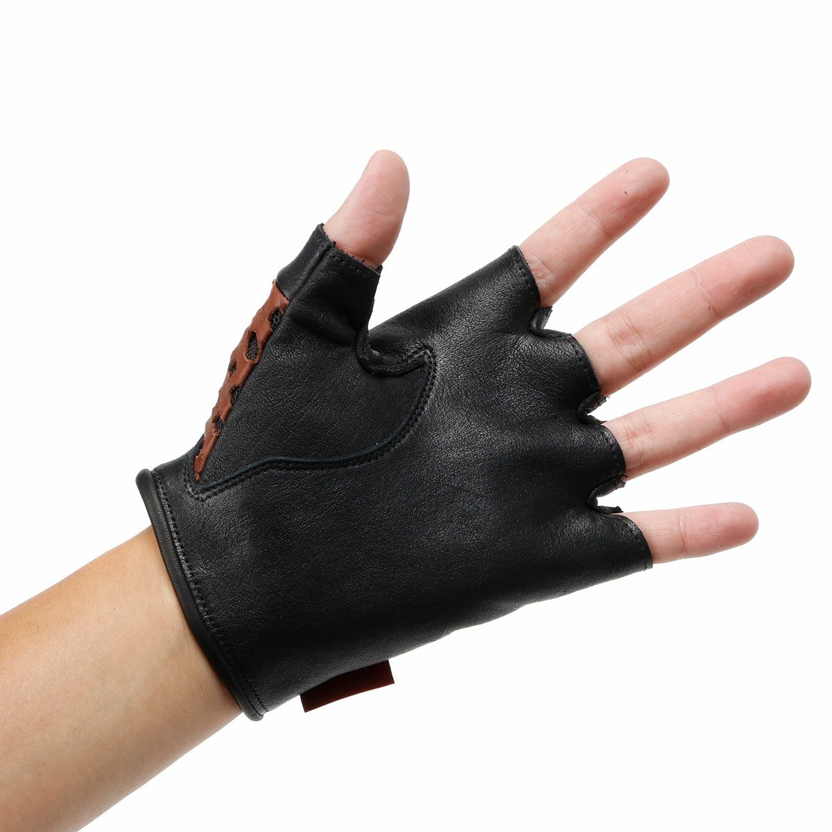 SHINICHIRO ARAKAWA｜グローブ D+MM ST｜ハーフ｜ブラック×ブラウン｜モデル着用