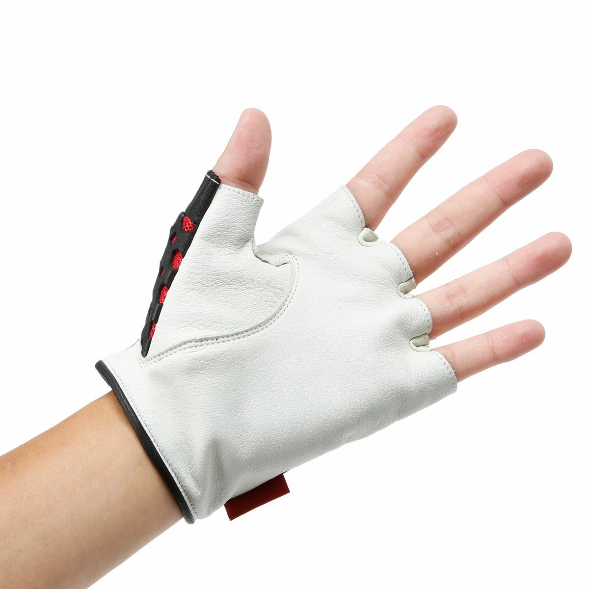 SHINICHIRO ARAKAWA｜グローブ D+MM ST｜ハーフ｜ブラック×レッド×アイボリー｜モデル着用