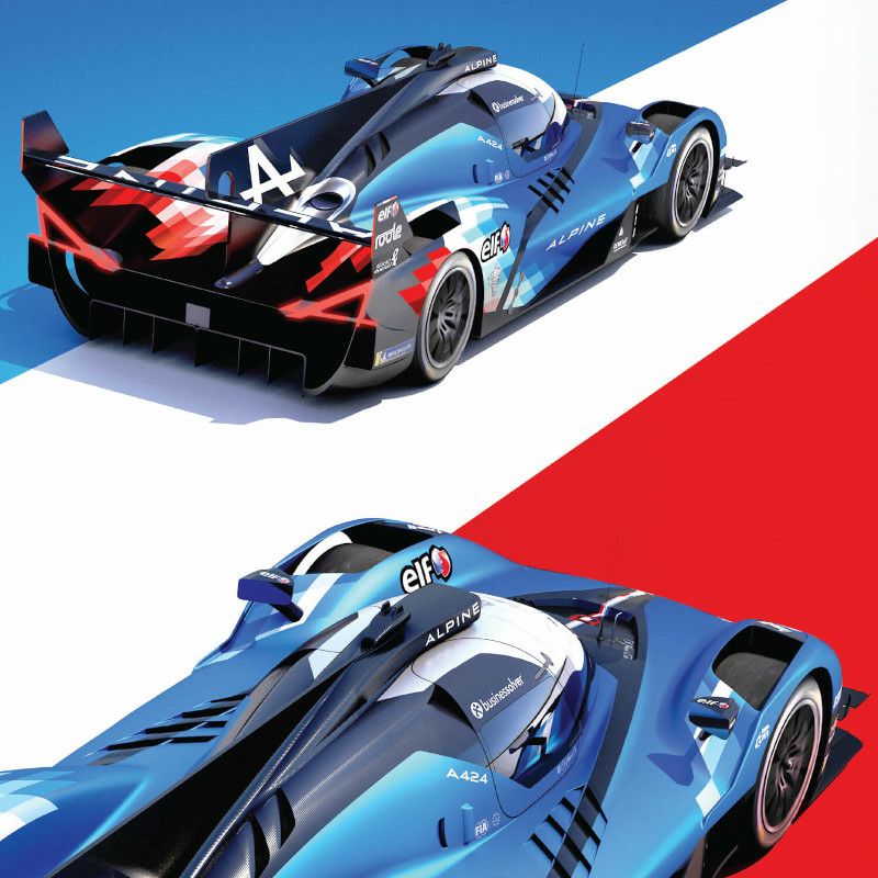 アルピーヌ A424 24 Heures du Mans 2024 グラフィカルポスター | モトーリモーダ公式オンラインショップ