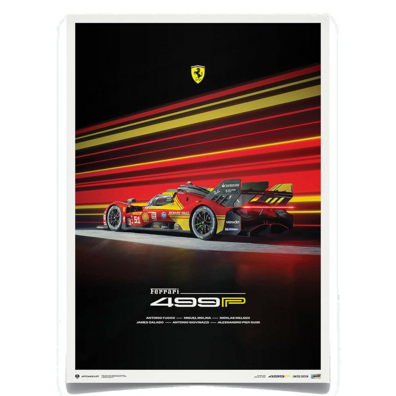 Automobilist｜フェラーリ 499P WEC 2024 グラフィカルポスター｜