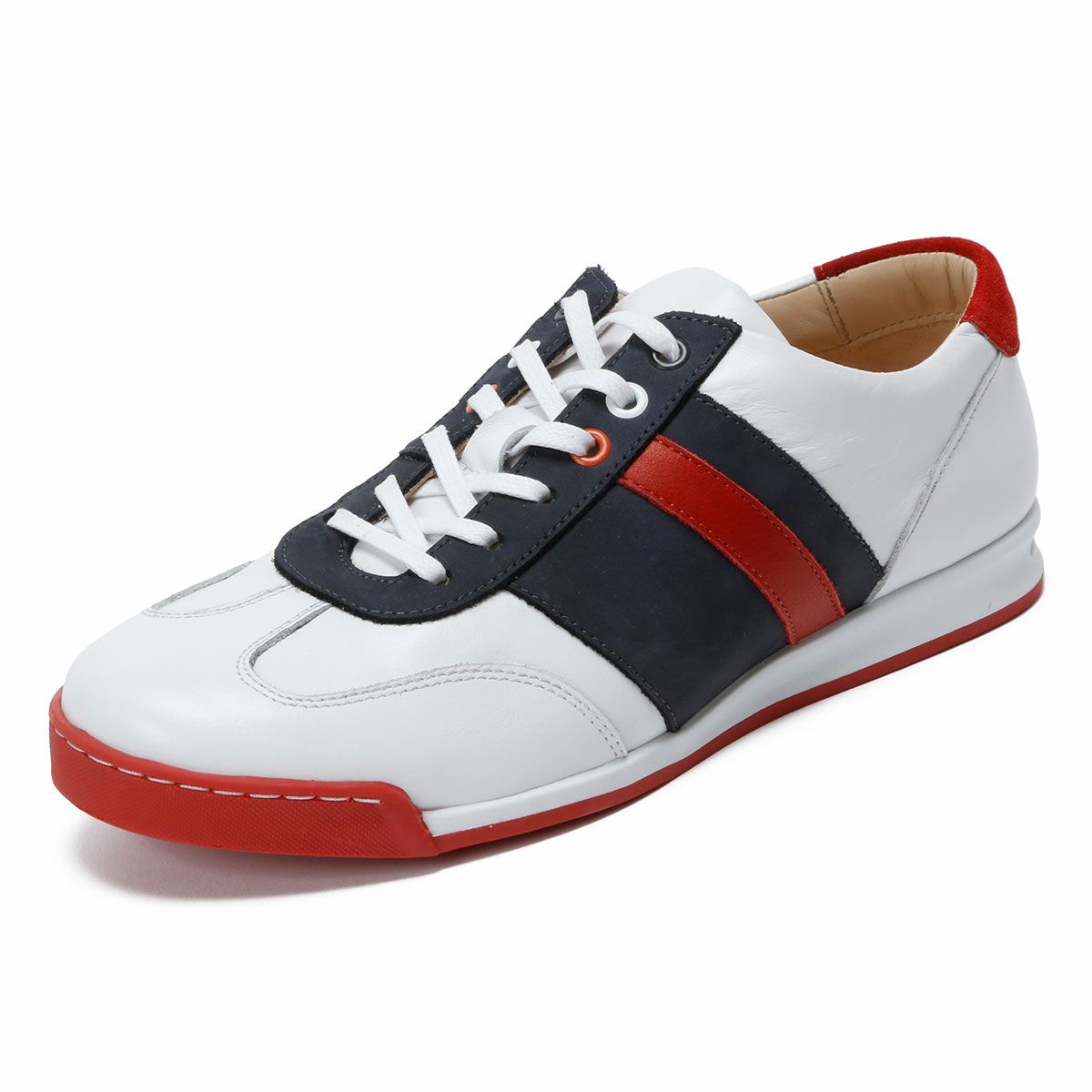 Linea di Corsa｜ハラマ ビアンコ｜スニーカー｜ホワイト×ブルー×レッド