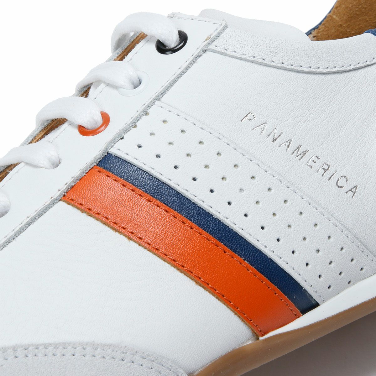Linea di Corsa｜パナメリカ コルサ｜スニーカー｜ホワイト×オレンジ