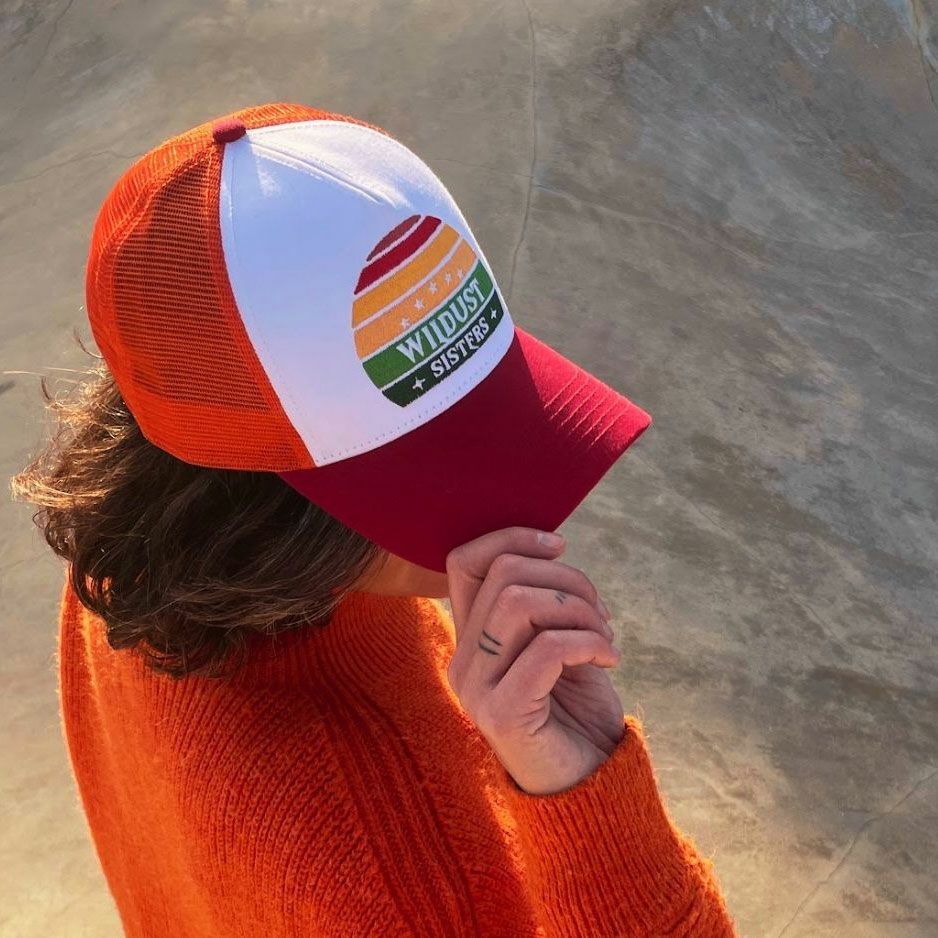 WILDUST｜トラッカーキャップ マイアミ｜帽子｜オレンジ×ホワイト