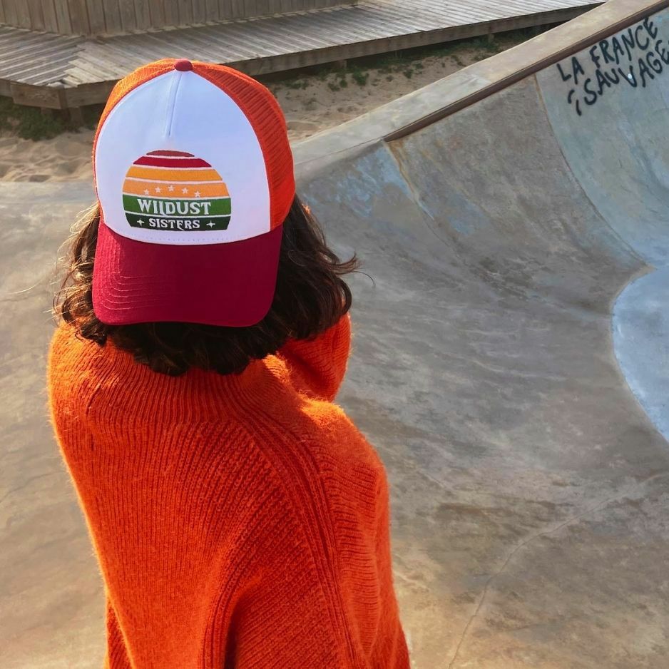 WILDUST｜トラッカーキャップ マイアミ｜帽子｜オレンジ×ホワイト