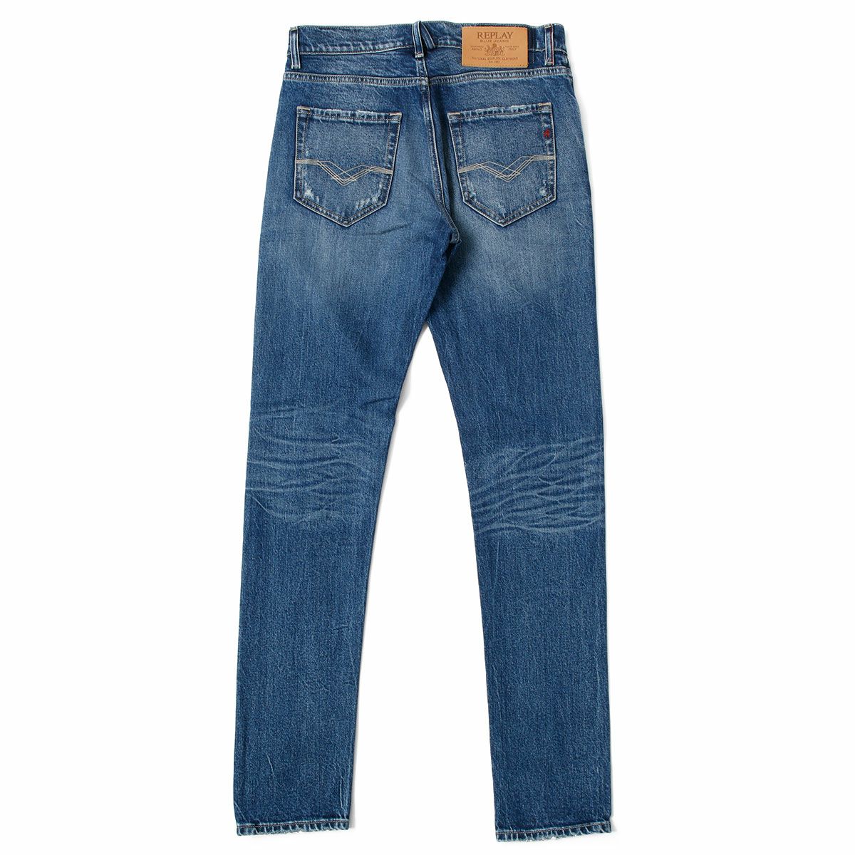 Replay｜ミッキム テーパード フィット ジーンズ ブルー｜デニム｜ミディアムブルー