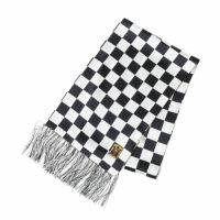 Goldtop｜シルクスカーフ｜マフラー・スカーフ｜ブラック×ホワイトチェッカー