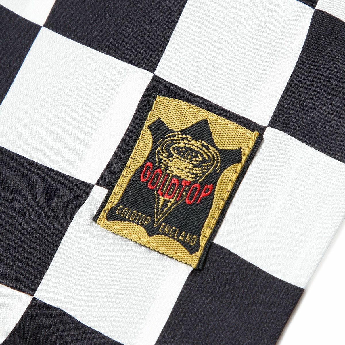 Goldtop｜シルクスカーフ｜マフラー・スカーフ｜ブラック×ホワイトチェッカー