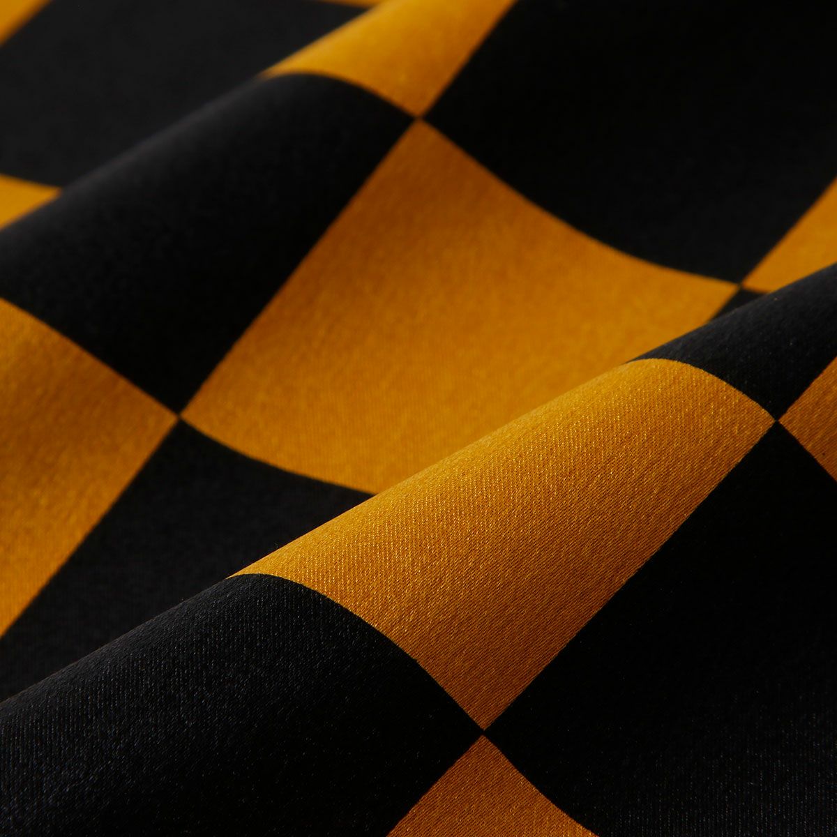 Goldtop｜シルクスカーフ｜マフラー・スカーフ｜ブラック×ゴールドチェッカー