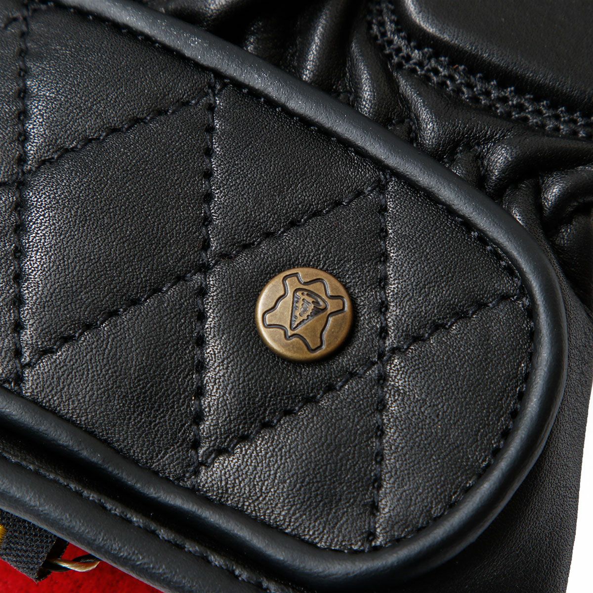 Goldtop｜キルティング カフェレーサー レザーグローブ｜3シーズン｜ブラック