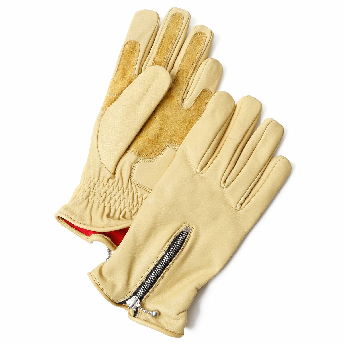 Goldtop｜クルーザー ジップ レザーグローブ｜3シーズン｜タン