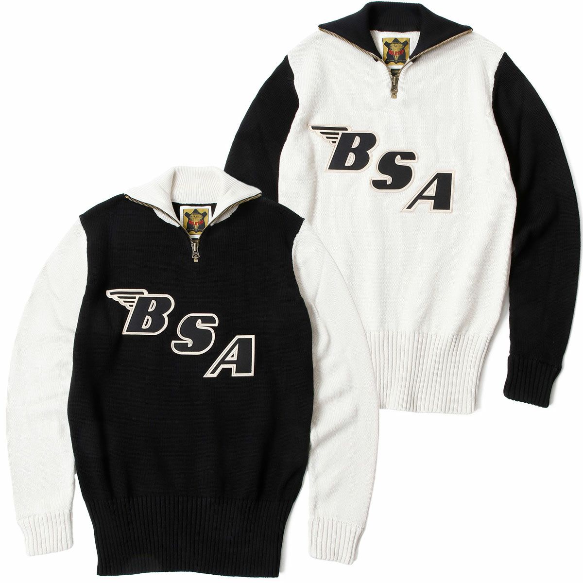 Goldtop｜ゴールドトップ X BSA 1920s スタイル クラシック モーターサイクル レーシング セーター｜ニット
