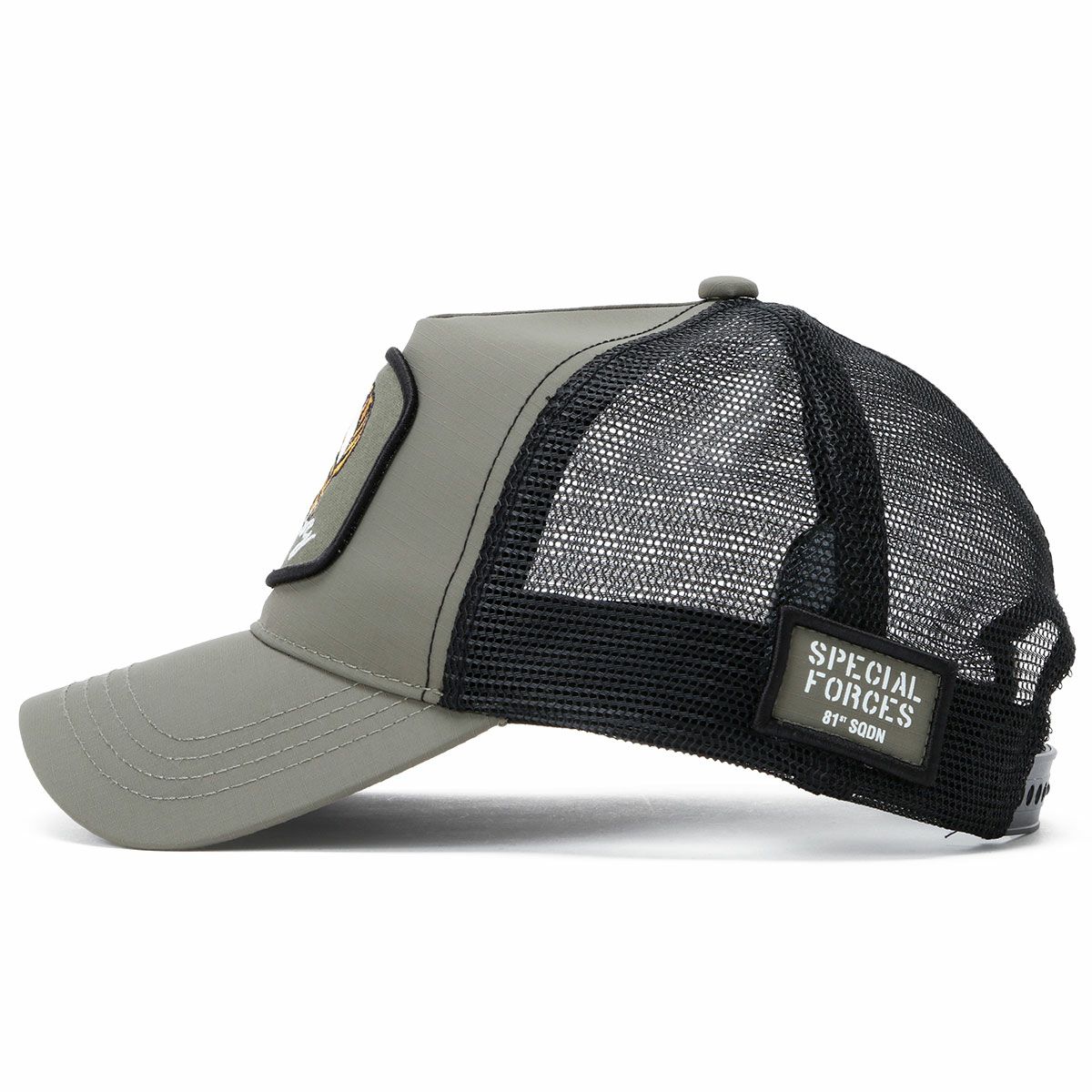 Replay｜リップストップ タイガーロゴ キャップ｜帽子｜ダスティオリーブ