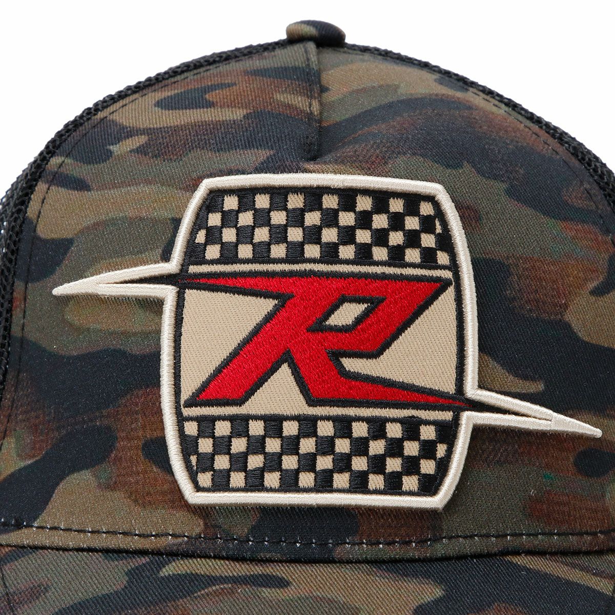 Replay｜カモフラージュ ロゴパッチ キャップ｜帽子｜ウォールナット×セピアティント×ブラック