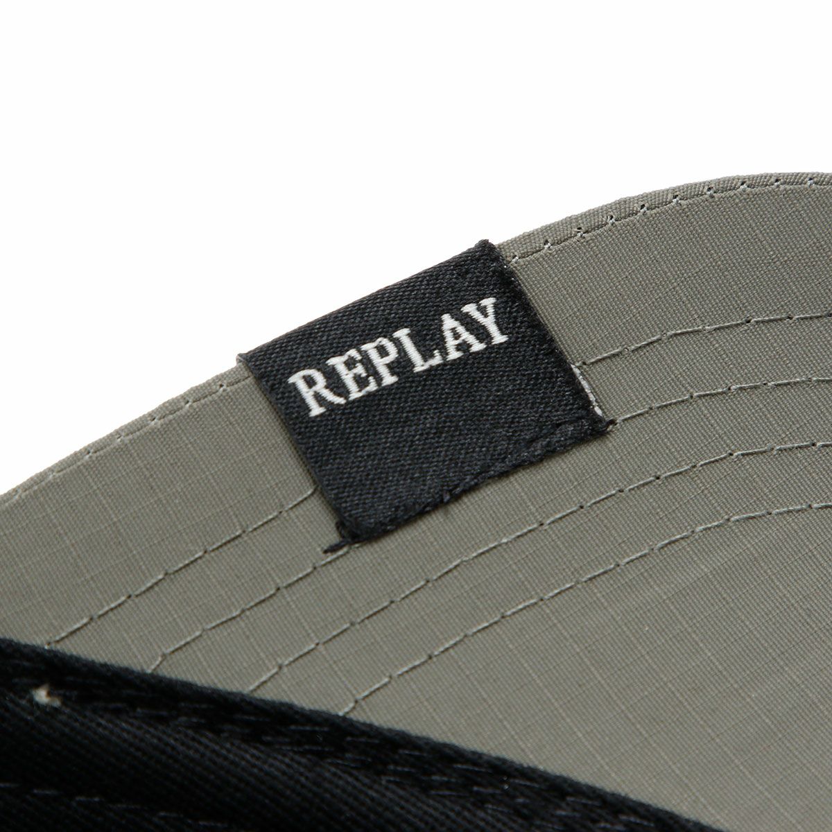 Replay｜カモフラージュ ロゴパッチ キャップ｜帽子｜ウォールナット×セピアティント×ブラック