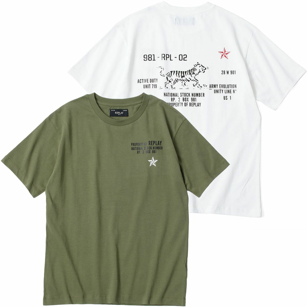 Replay｜カスタム レタリング Tシャツ｜